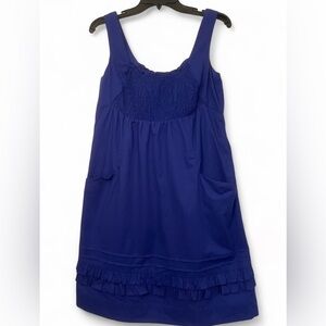 Maeve from Anthropologie Cobalt Blue Cotton Dress Womens Size Medium